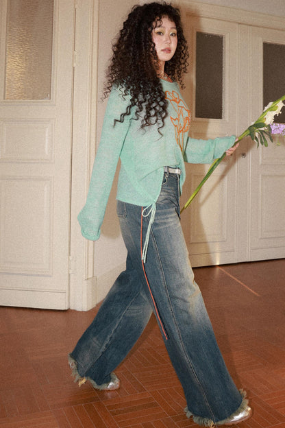 Vintage Whiskered Denim Pants