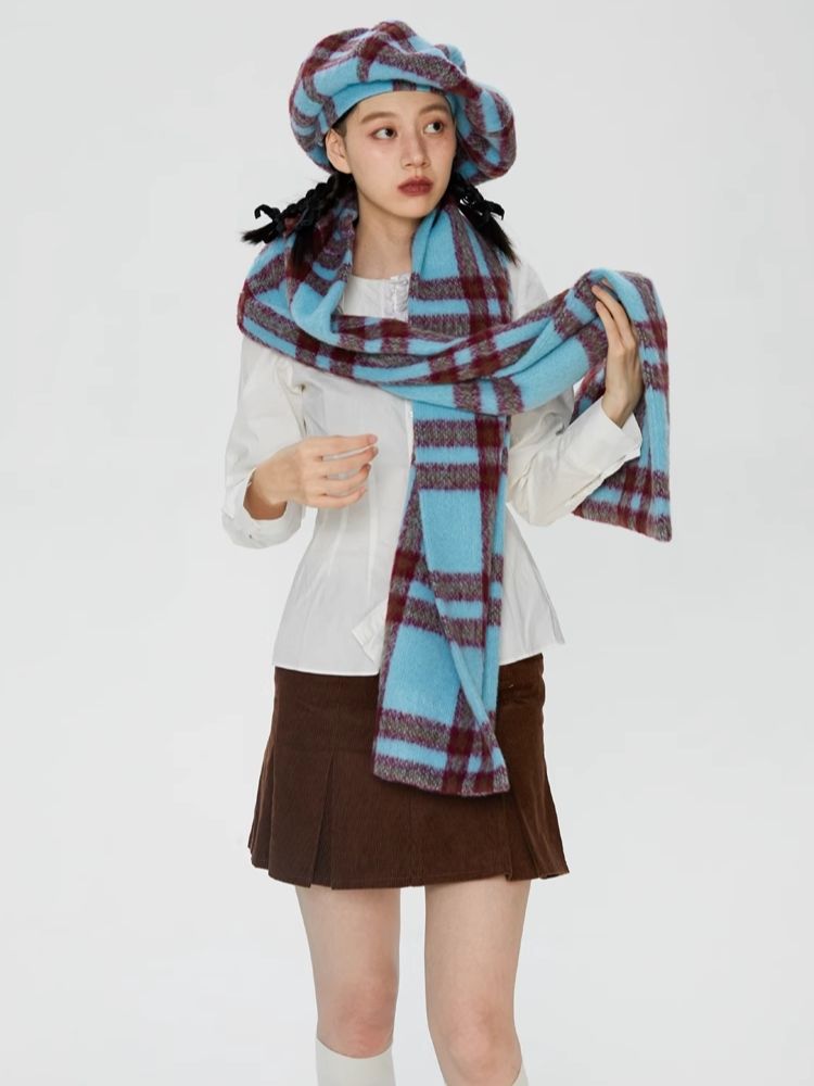 Oversized Tweed Styling Thick Scarf