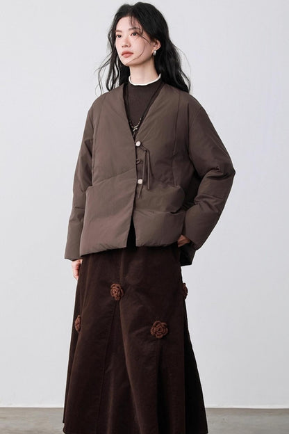 Fallen Leaves V-Neck Jacket