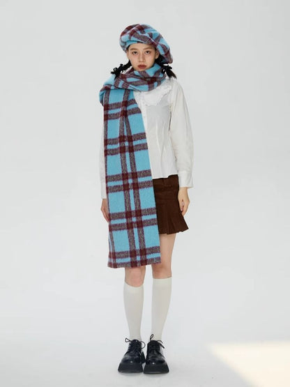 Oversized Tweed Styling Thick Scarf