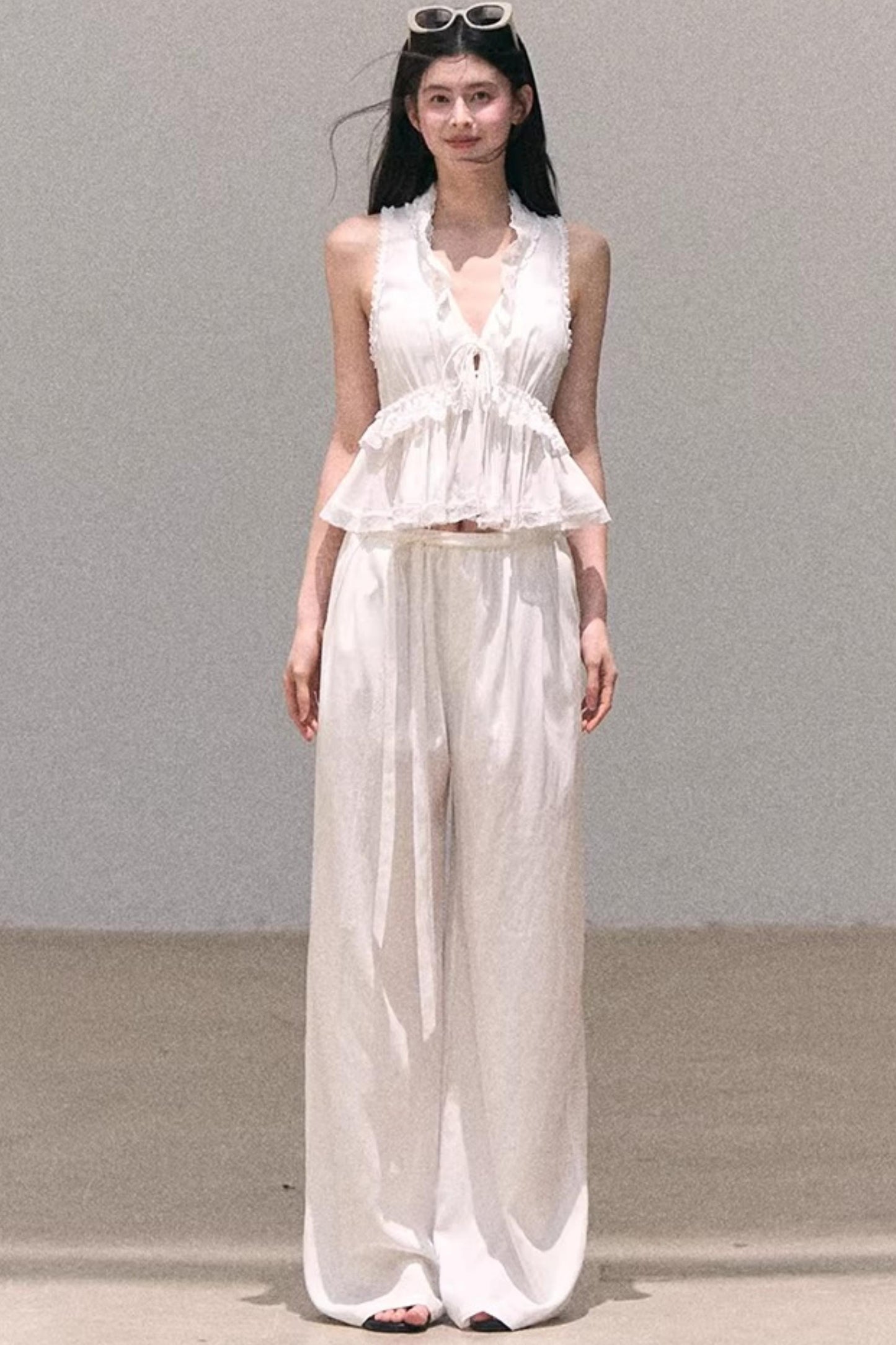 Lyocell Linen Lace Pants