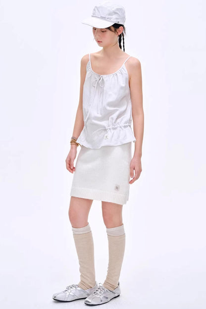 Heartbeat Dialogue Knit Skirt Set-Up