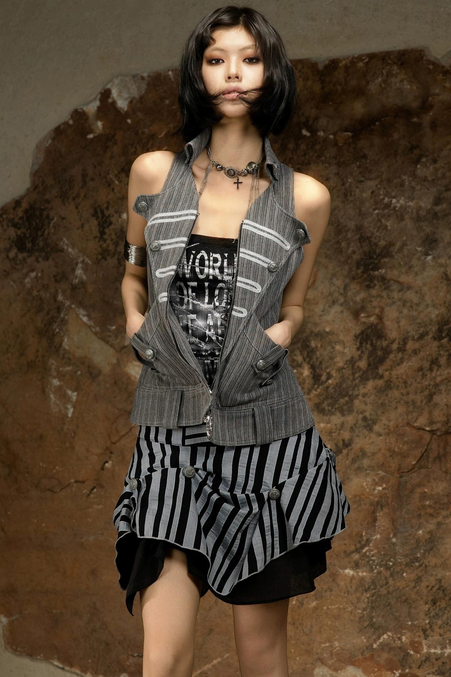 Sleeveless Gothic Halter Top