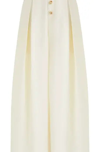 Beige Wide-Leg Trousers