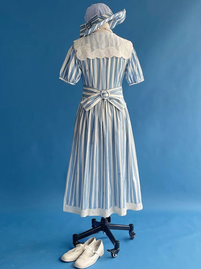 Genesis Blue and White Striped Dress