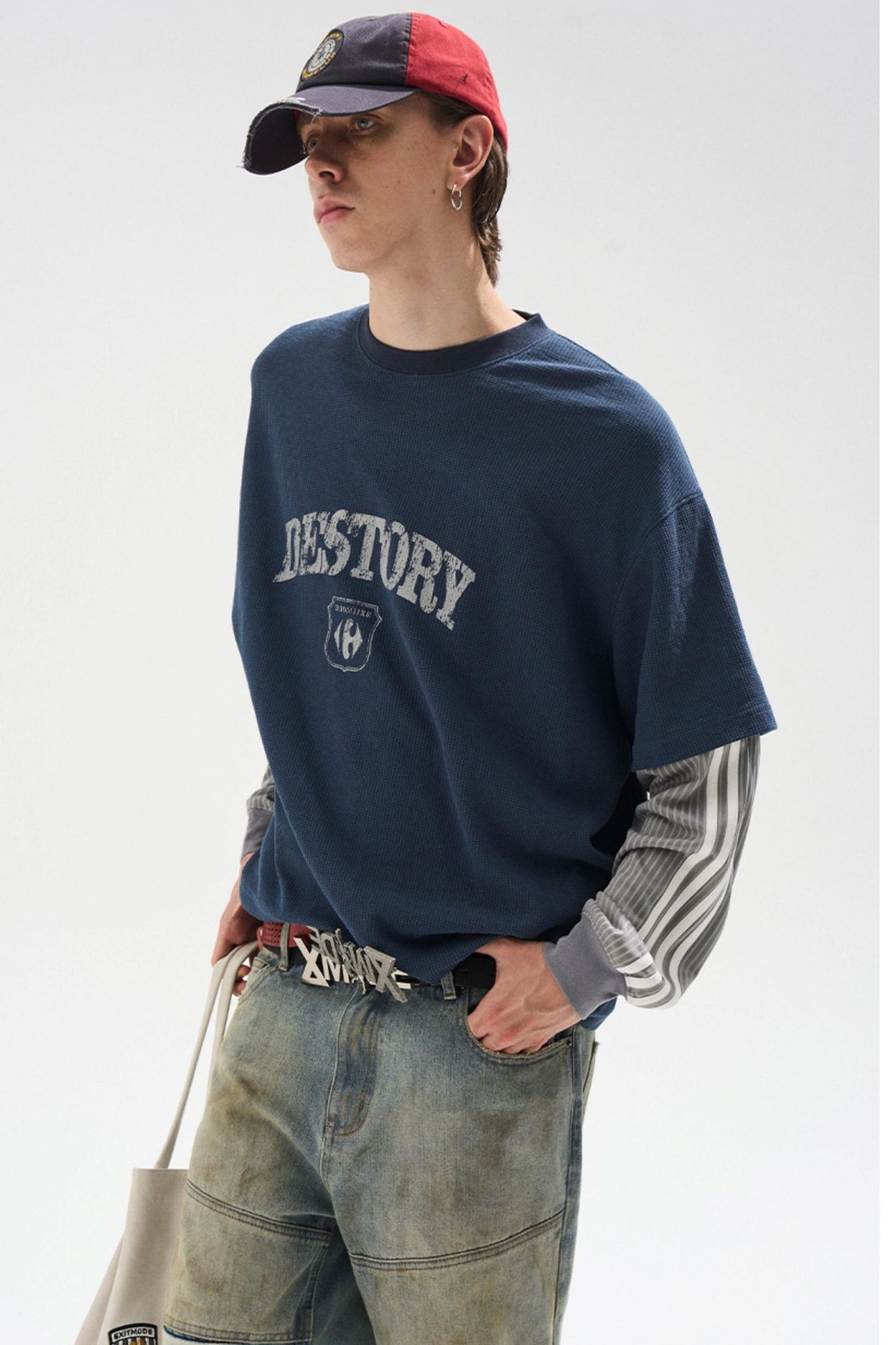 Fake Two Mottled T-Shirt