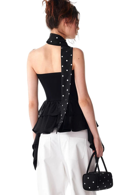 Summer Slim Ruffle Lace Top