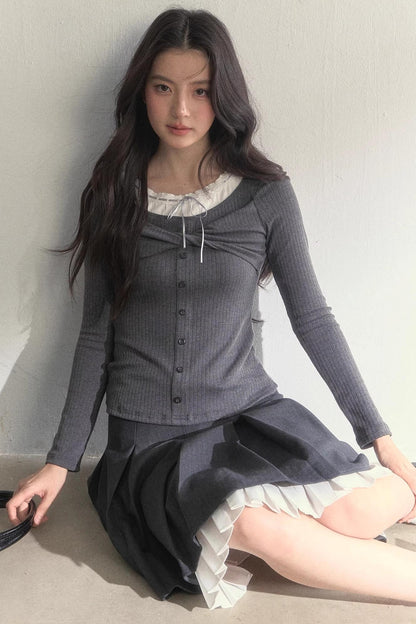 Bow Knot Knitted Top