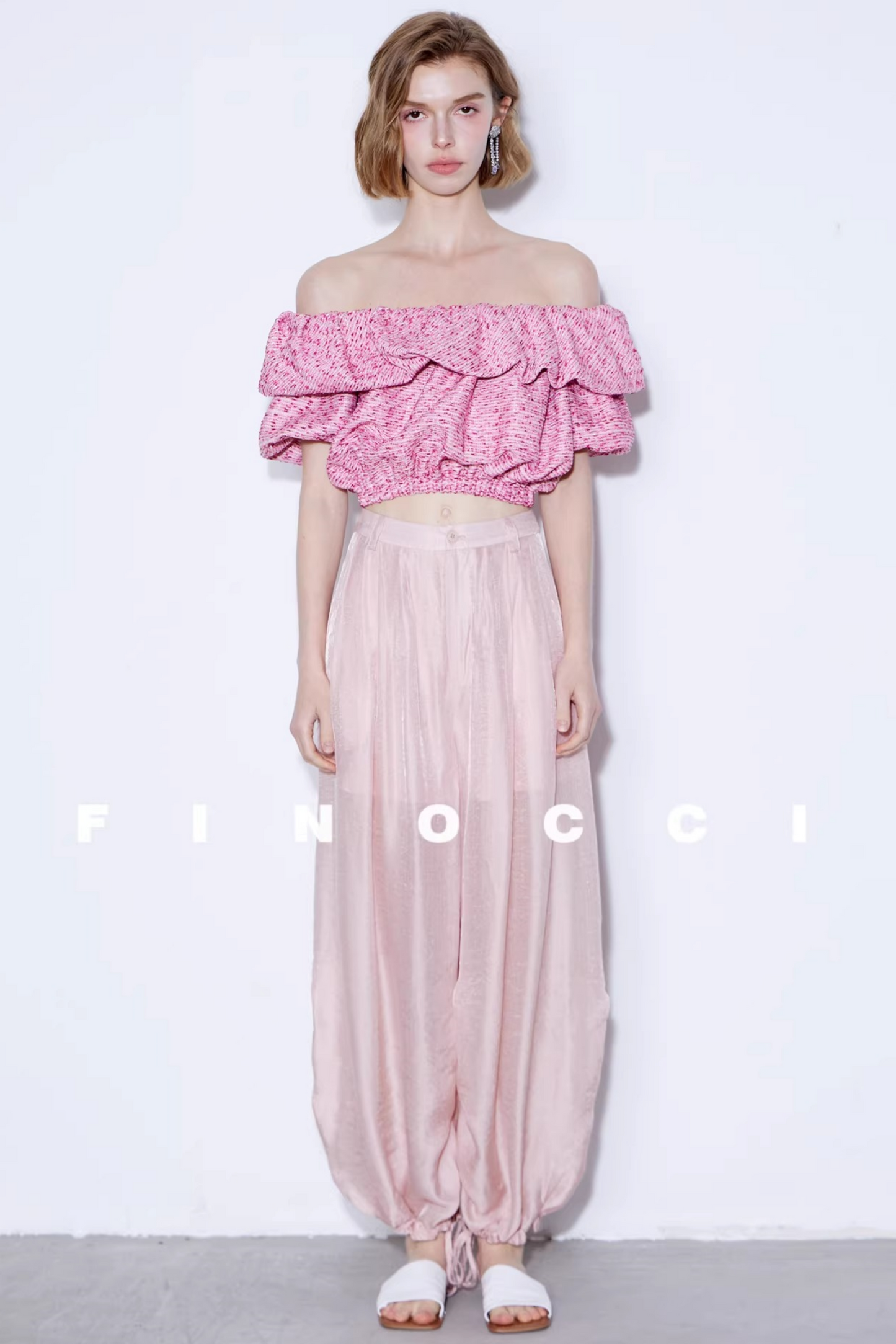 Mulberry Silk Shimmering Lantern Pants
