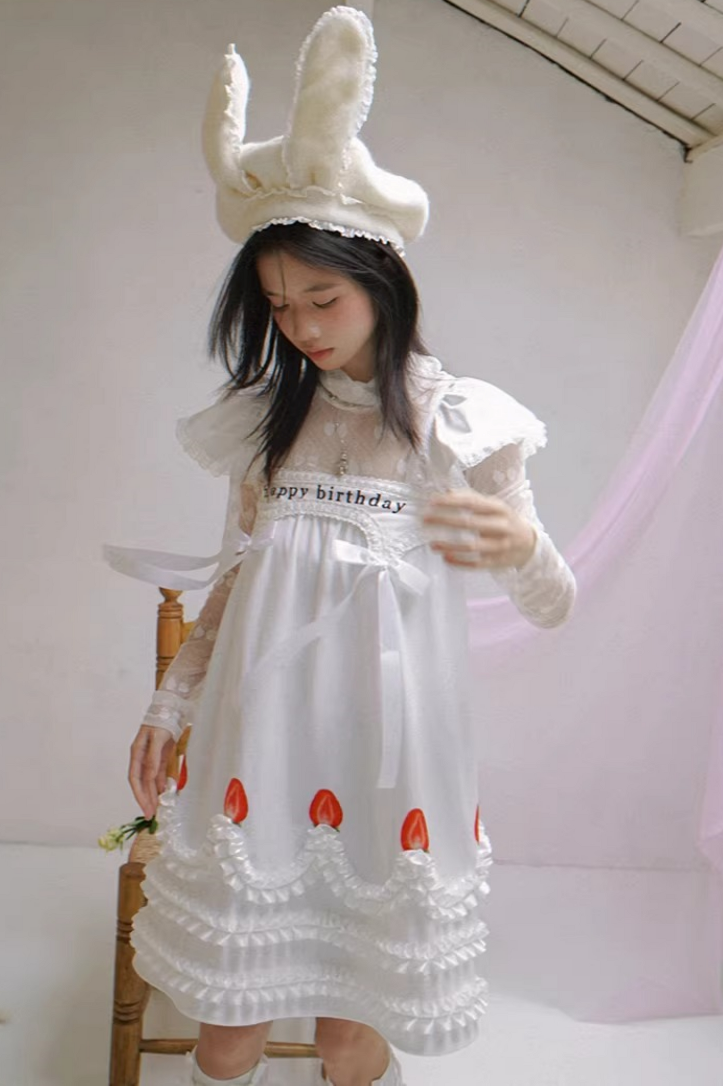 Strawberry Print Skirt Dress