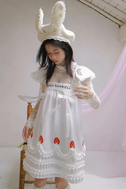 Strawberry Print Skirt Dress