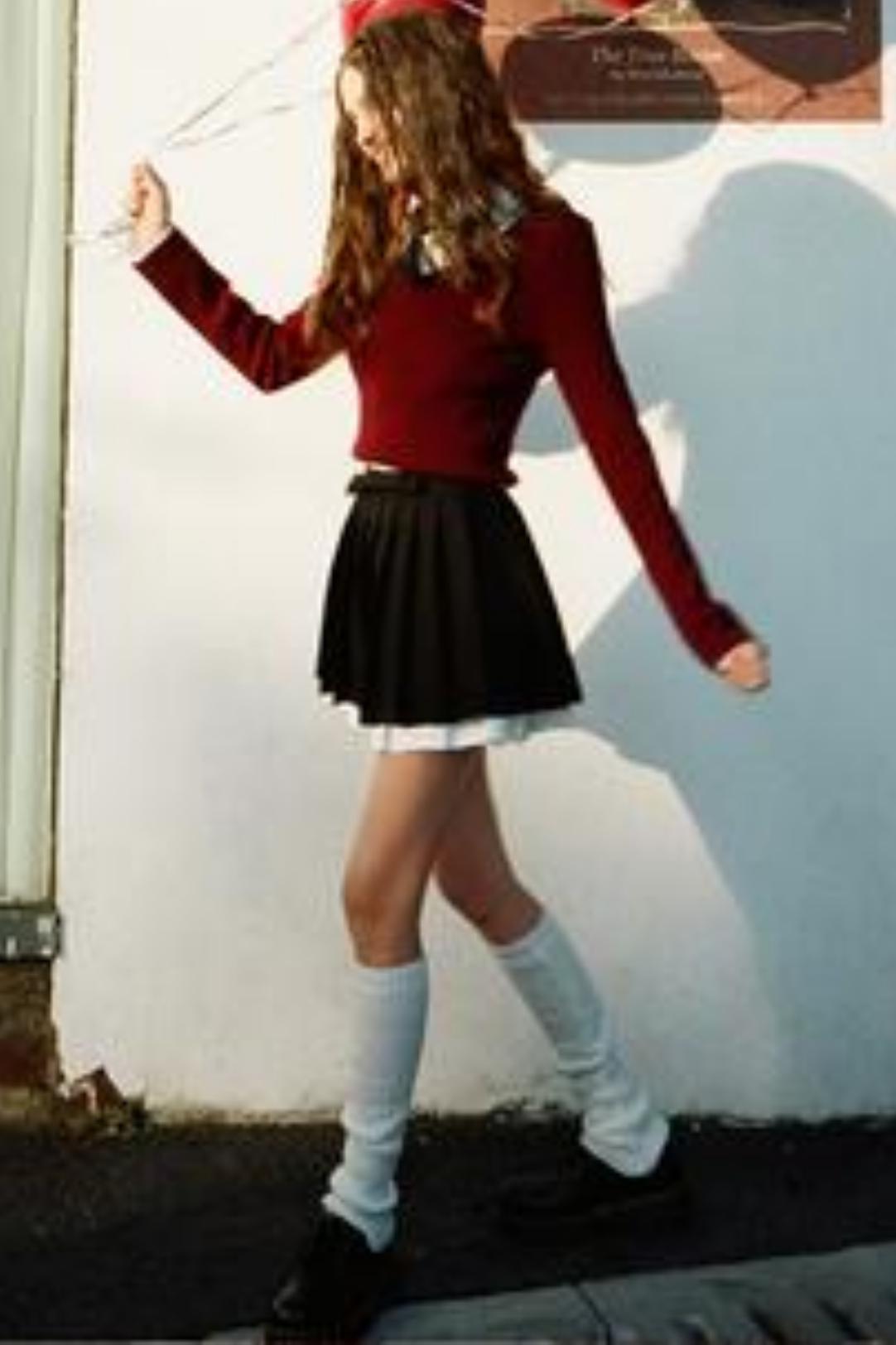 High-Waisted A-Line Pleated Skirt