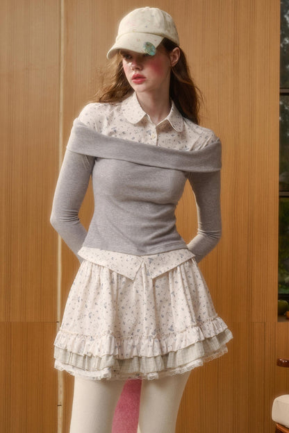 Milky Way Print Skirt Set-Up