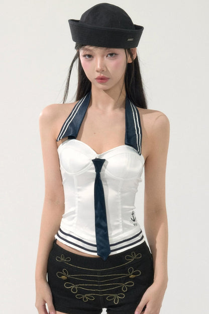 Pure Desire Navy Tube Top