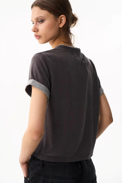 Embroidered Slim-Fit Top