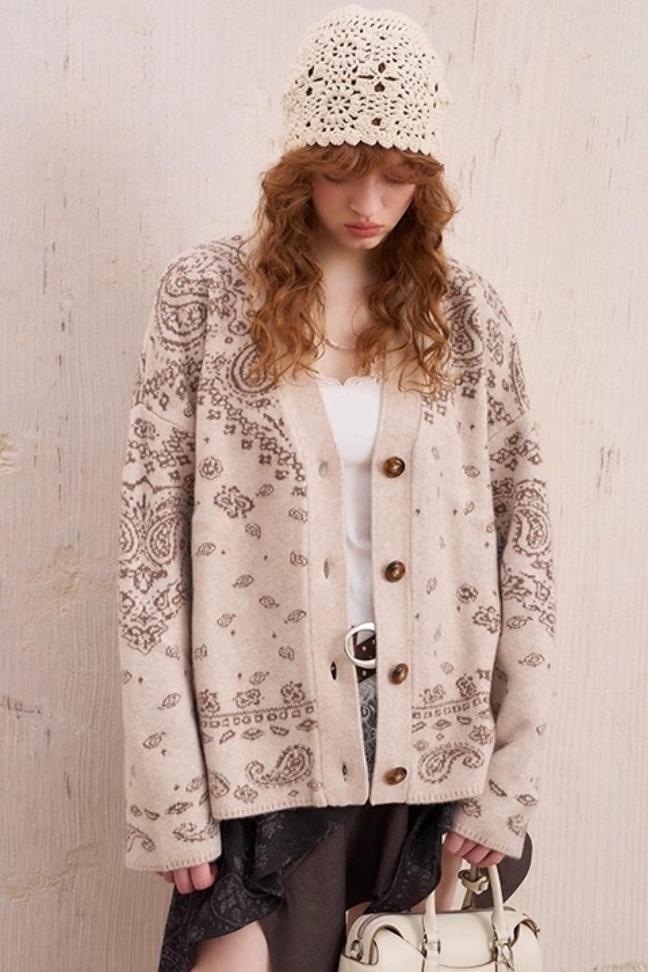 Premium V-Neck Knit Cardigan