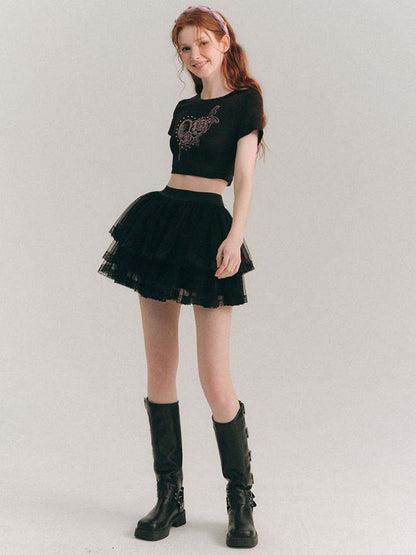 Airy Gauze Lace Ballet Tutu Skirt