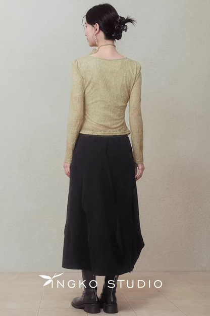 Spring Bud Green Floral Top