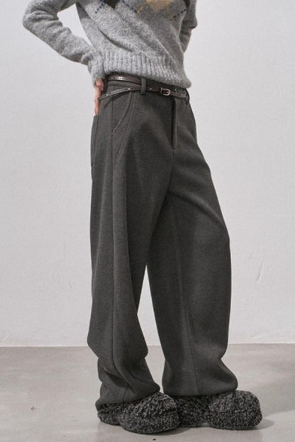 Wool Blend Scimitar Pants