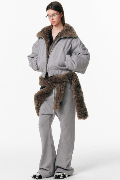 Eco-Friendly Fur Hooded Scarf