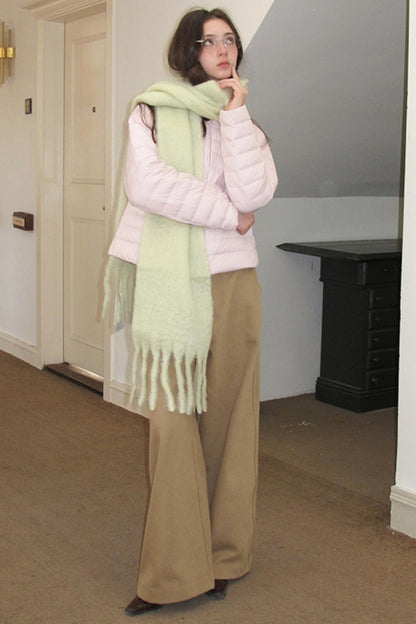 Sandstone Silhouette Velvet Denim Pants