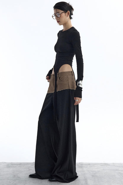 Diagonal Ribbon Asymmetrical Top