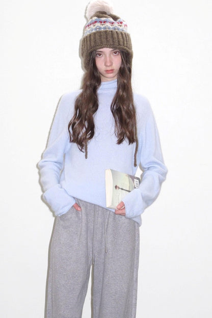 Superfine Wool Mint Sweater
