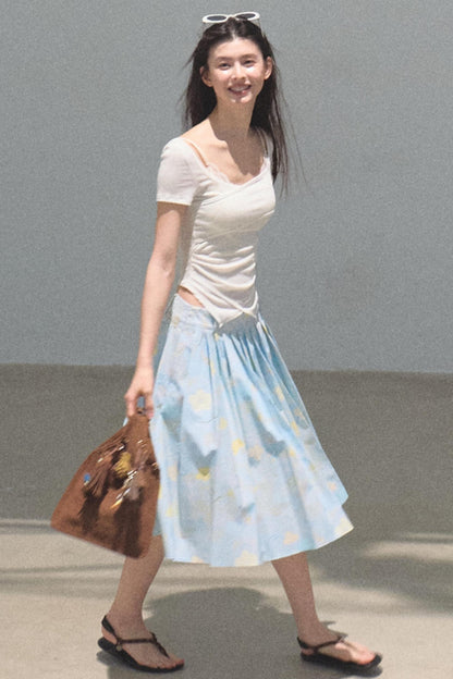 Dewy Square Neck T-Shirt