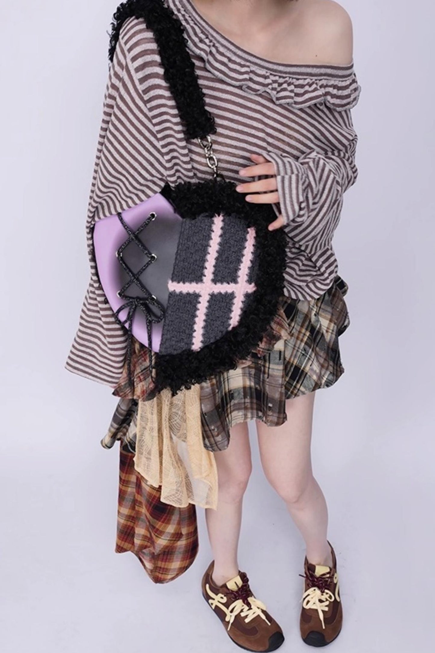 Graffiti Patchwork Heart Bag