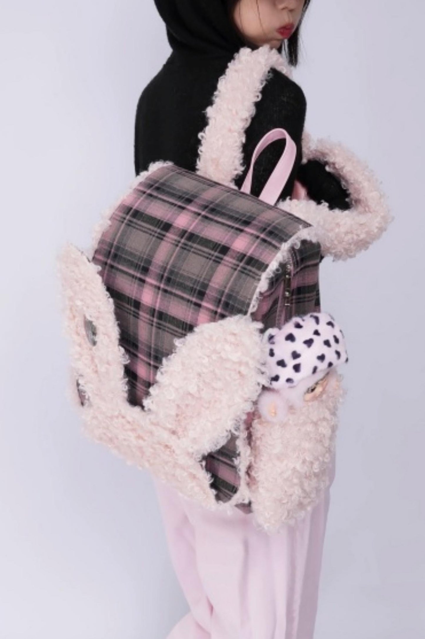 Furry Rabbit Ear Backpack