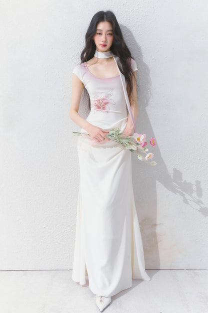 Elegance Tantalum Print Dress