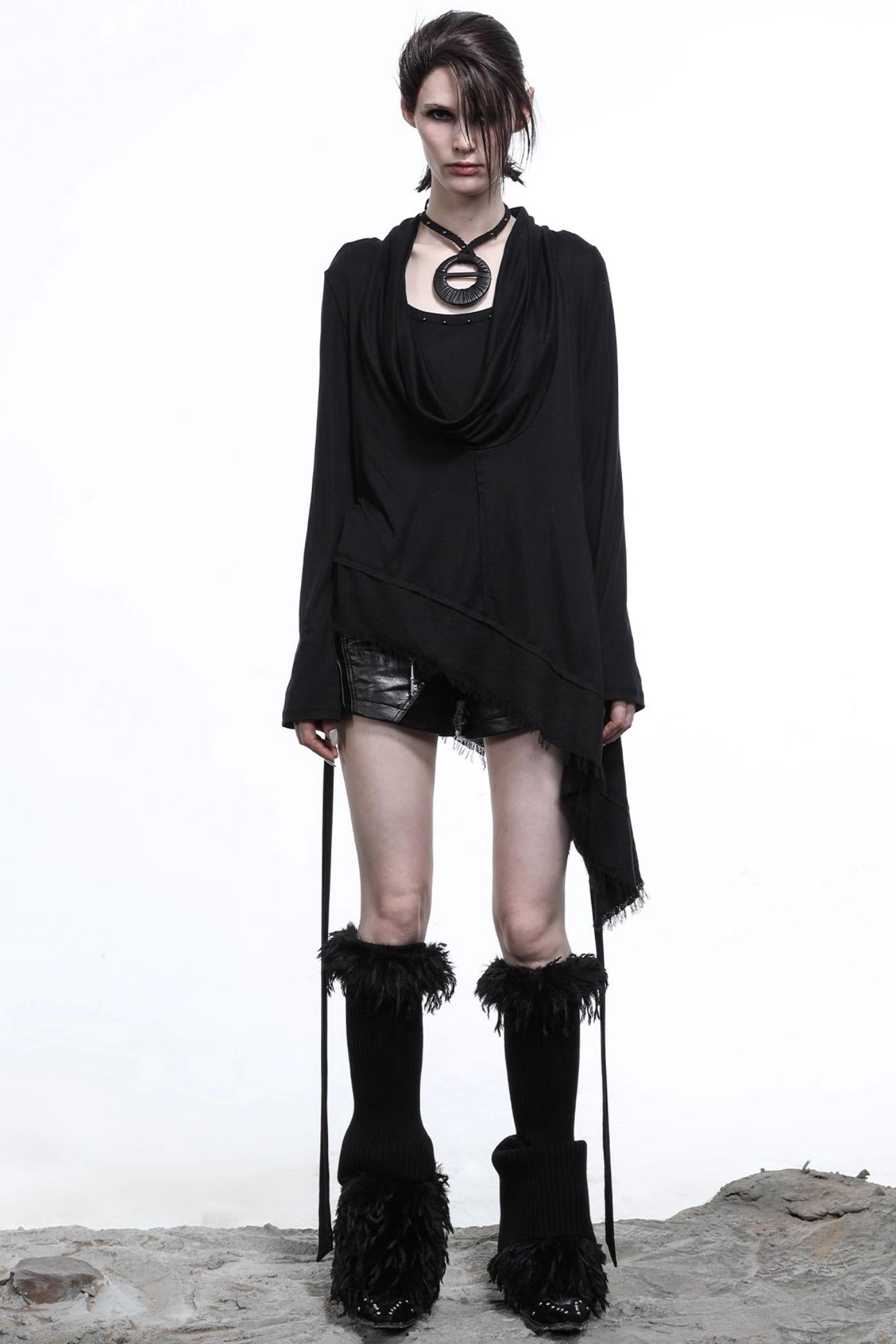 Hustle Lyocell Knit Collar T-shirt