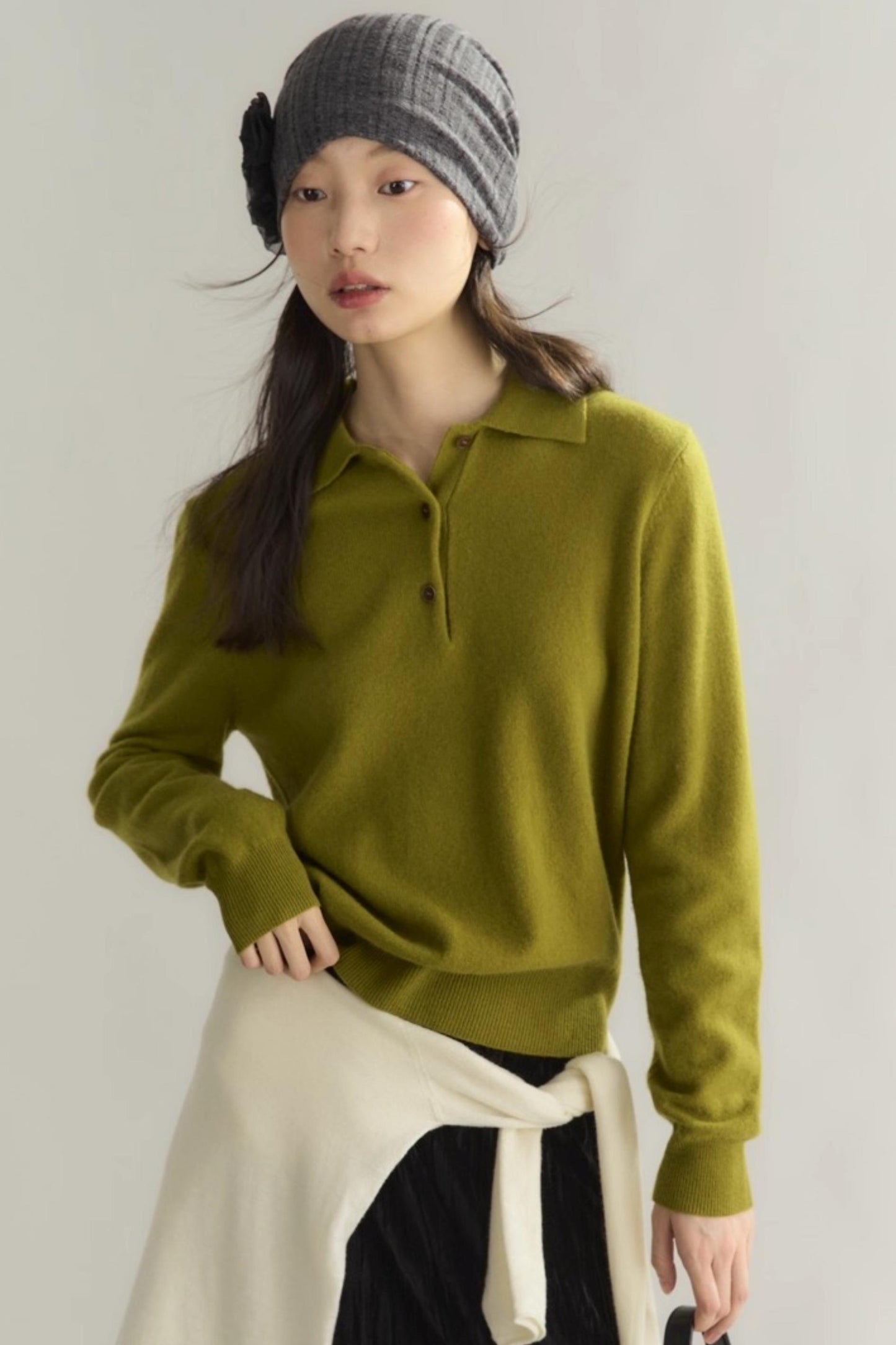 Niche Wool Polo Sweater