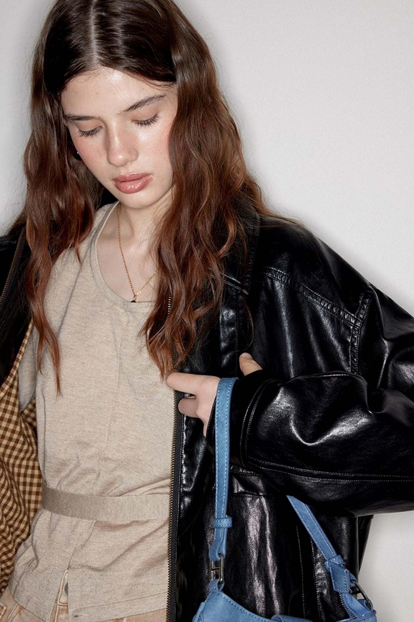 Casual Silhouette Biker Style Jacket