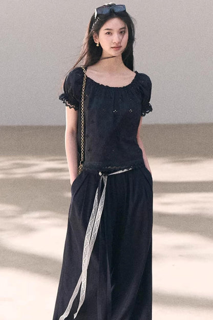 Lyocell Linen Lace Pants