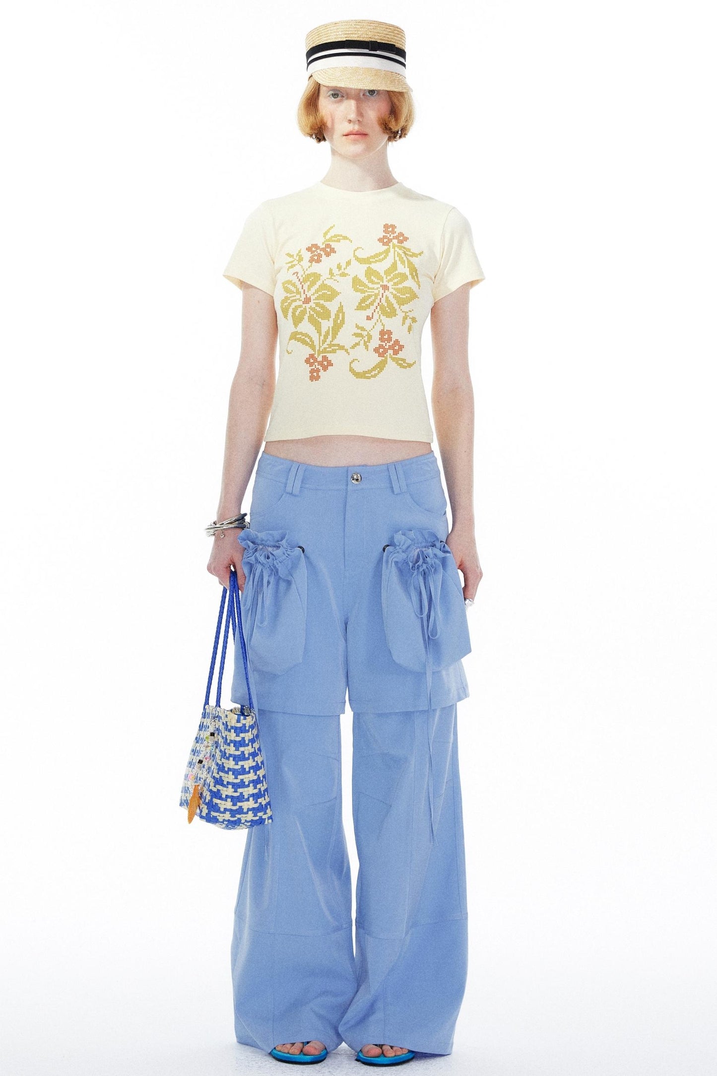 Sky Blue Straight Leg Pants