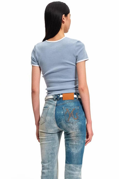Reit-Sand-gewaschenes T-Shirt