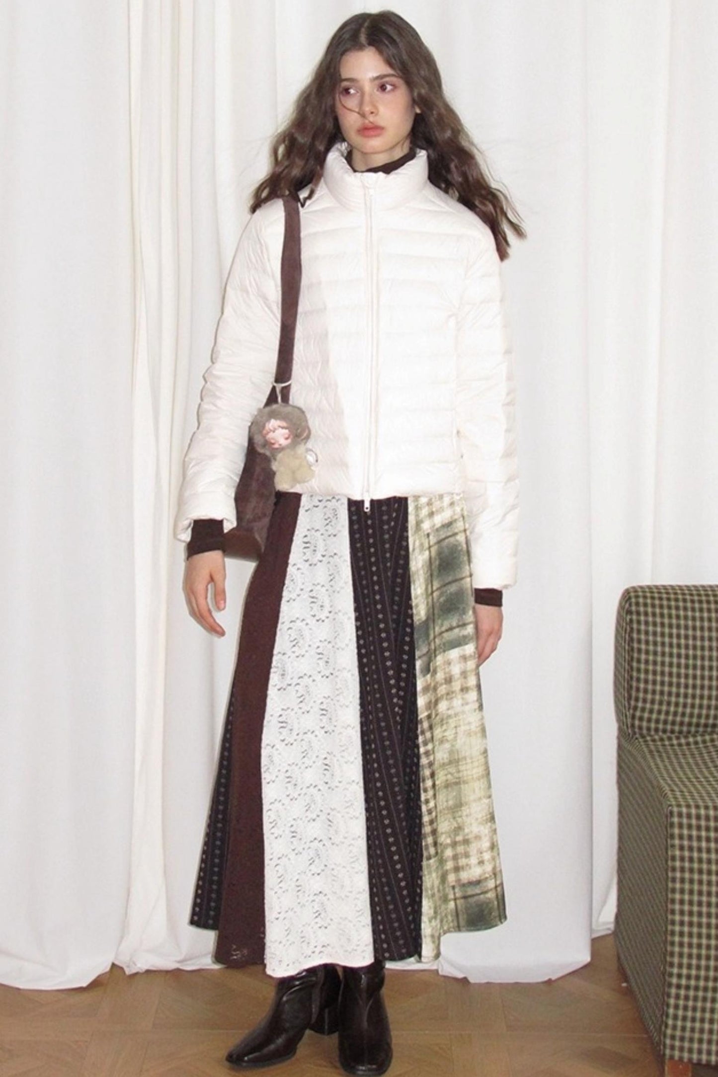 Poetry in the Mist Plaid Skirt