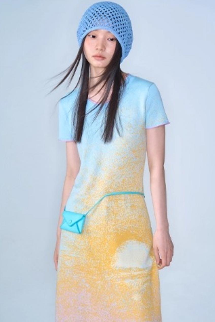 Hand-Painted Knit Dress