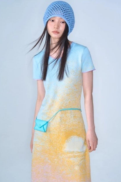 Hand-Painted Knit Dress