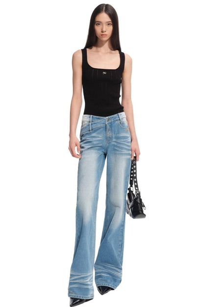 Hollow Knitted Slimming Camisole Top