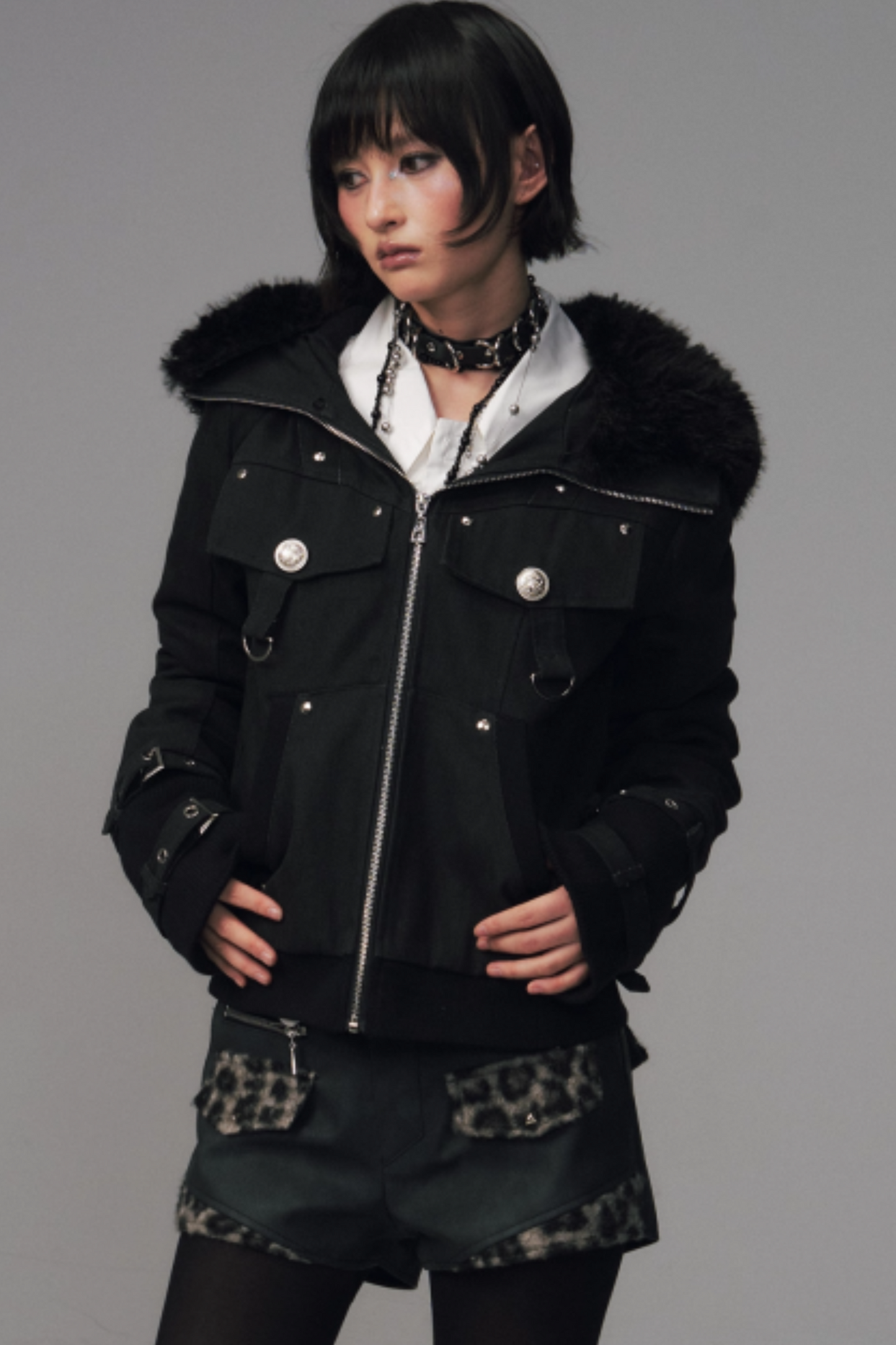 Retro Fur Hood Winter Jacket