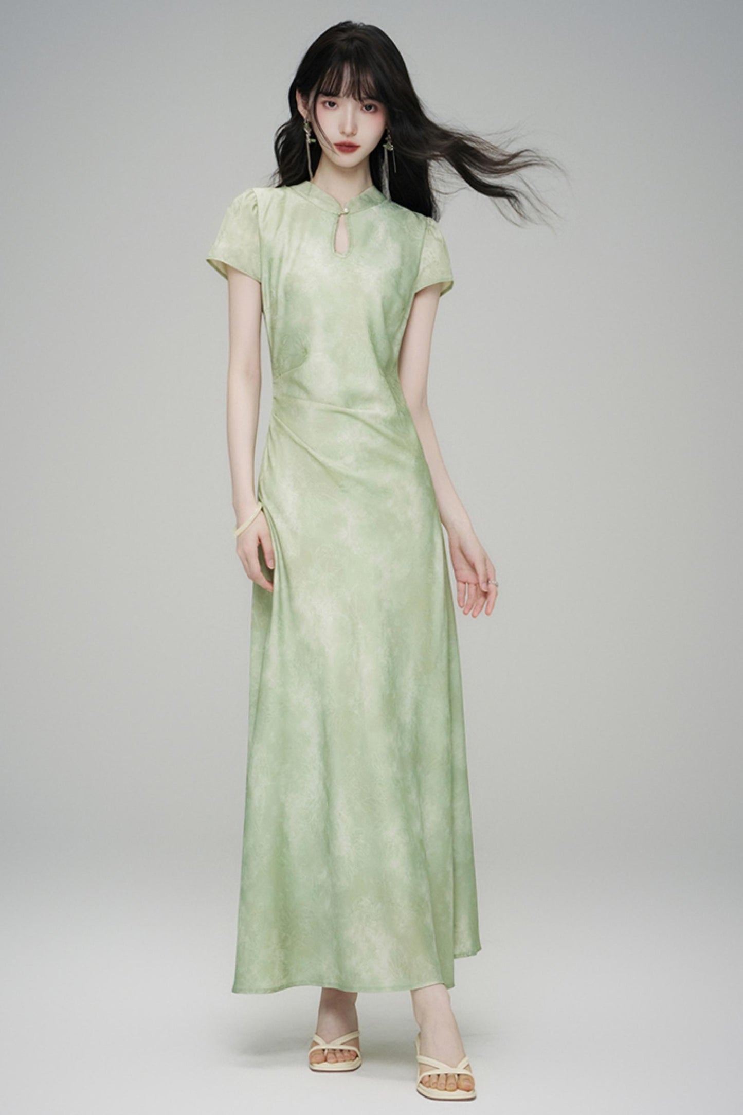 Chic Jacquard Summer Cheongsam Dress