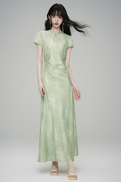 Chic Jacquard Summer Cheongsam Dress