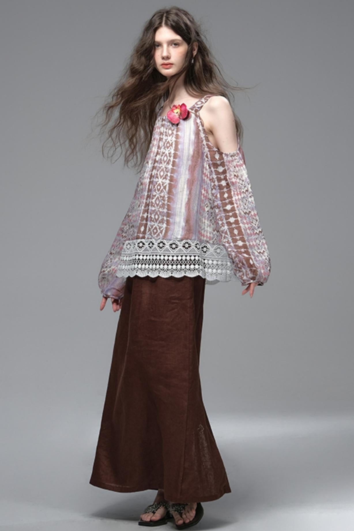 High Saturation Linen Skirt