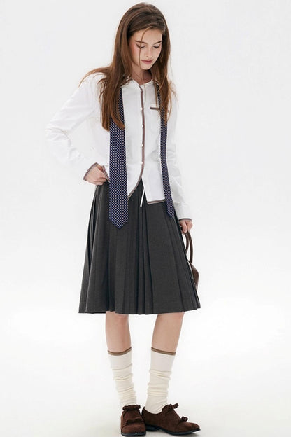 Retro Ribbon Long Sleeve Shirt