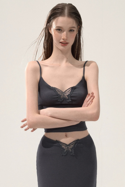 Butterfly Embroidery Camisole