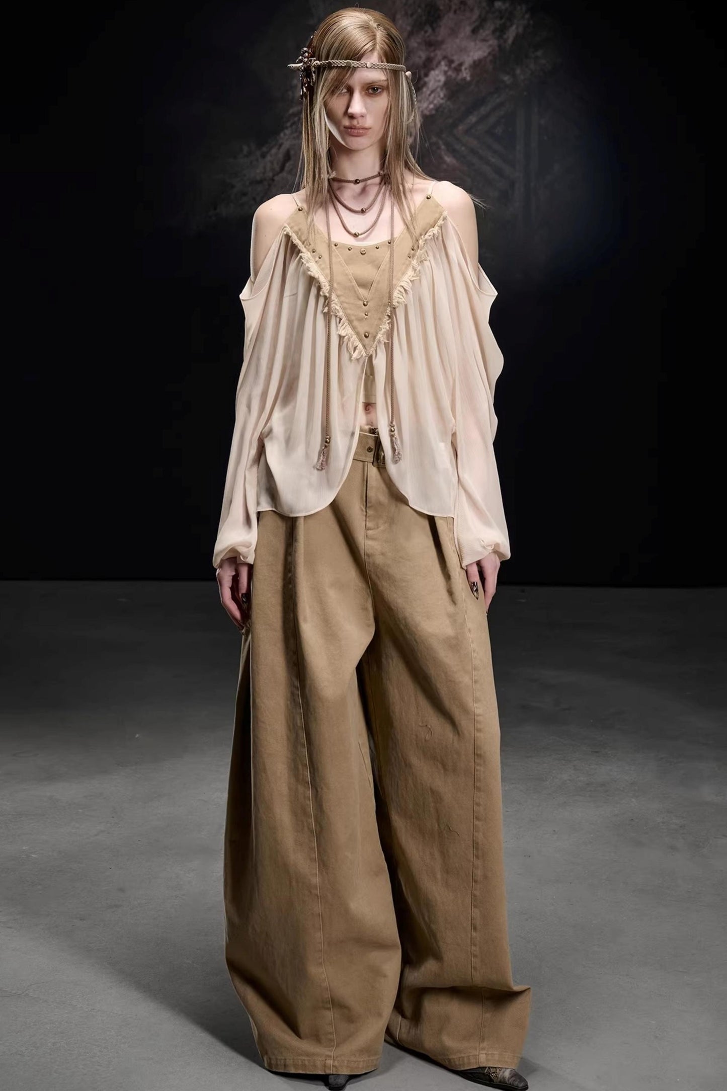 Wilderness Breeze Chiffon Blouse Set