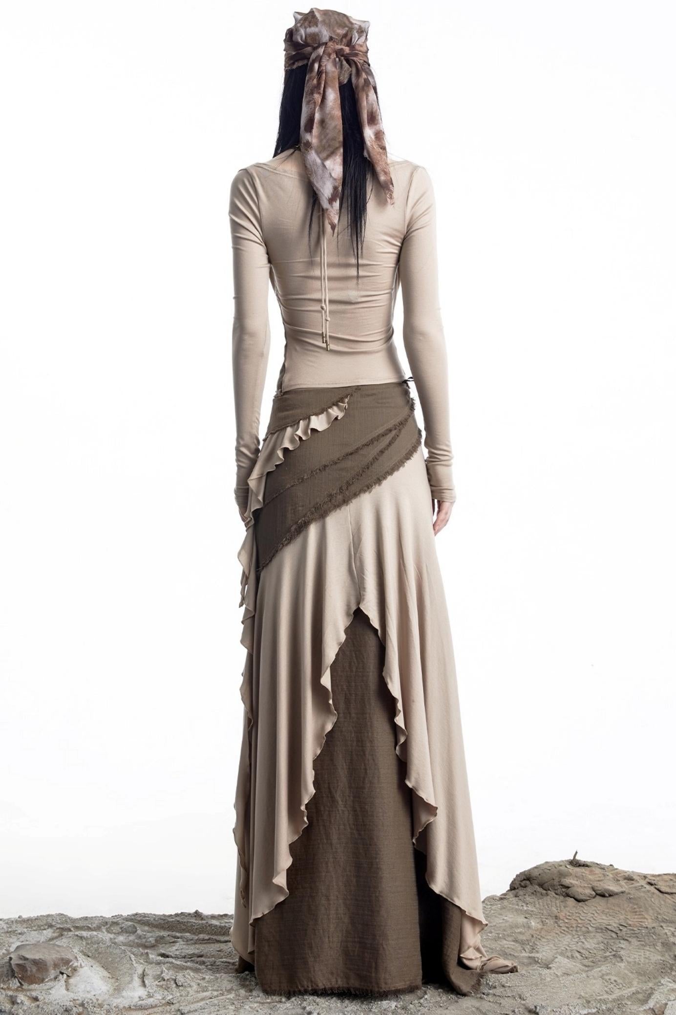 Fake Two Halterneck Swing Top