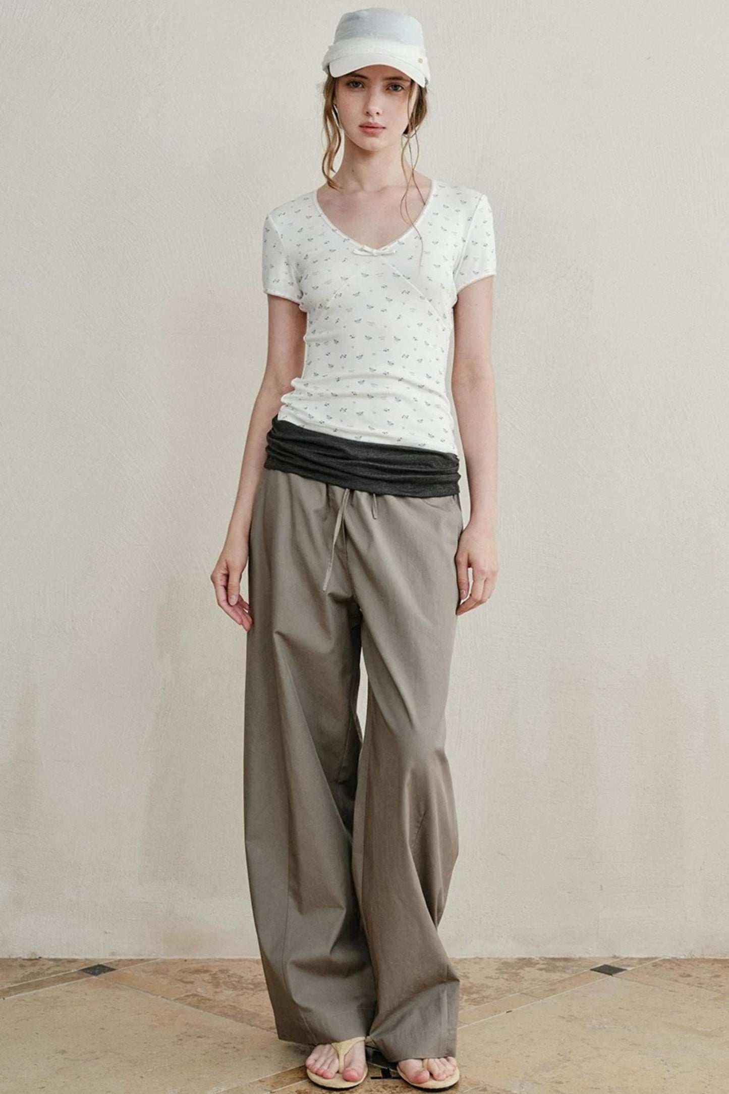 Knitted Elastic Cuffed Pants